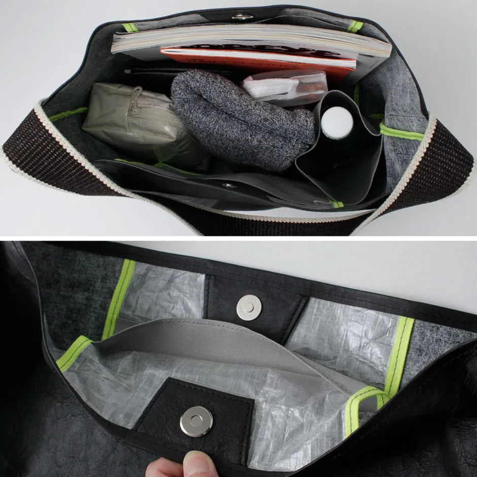 Shoulder Bags^SENTI / Dyneema Leather Box Type Shoulder Bag black