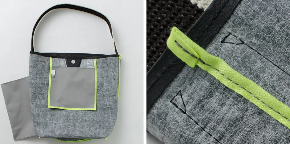 Shoulder Bags^SENTI / Dyneema Leather Box Type Shoulder Bag black