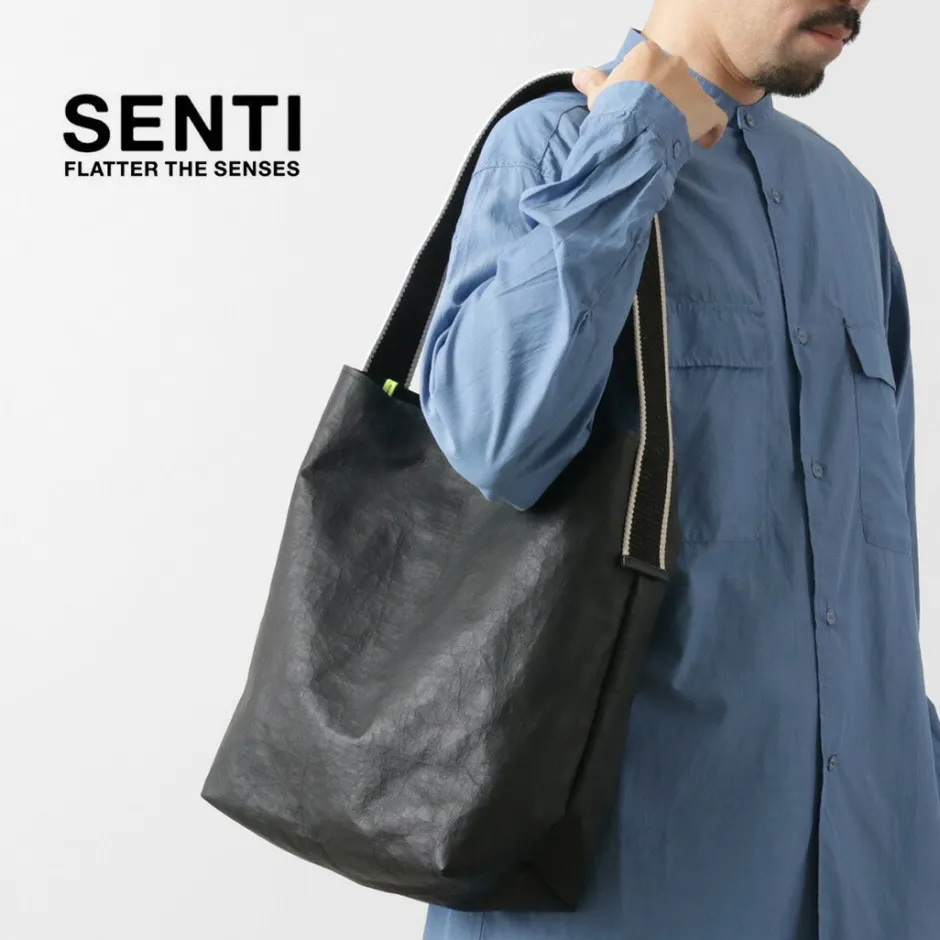 Shoulder Bags^SENTI / Dyneema Leather Box Type Shoulder Bag black