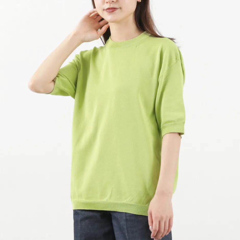 T-Shirts^SOGLIA / Cotton Fitted Seamless Knit Tee
