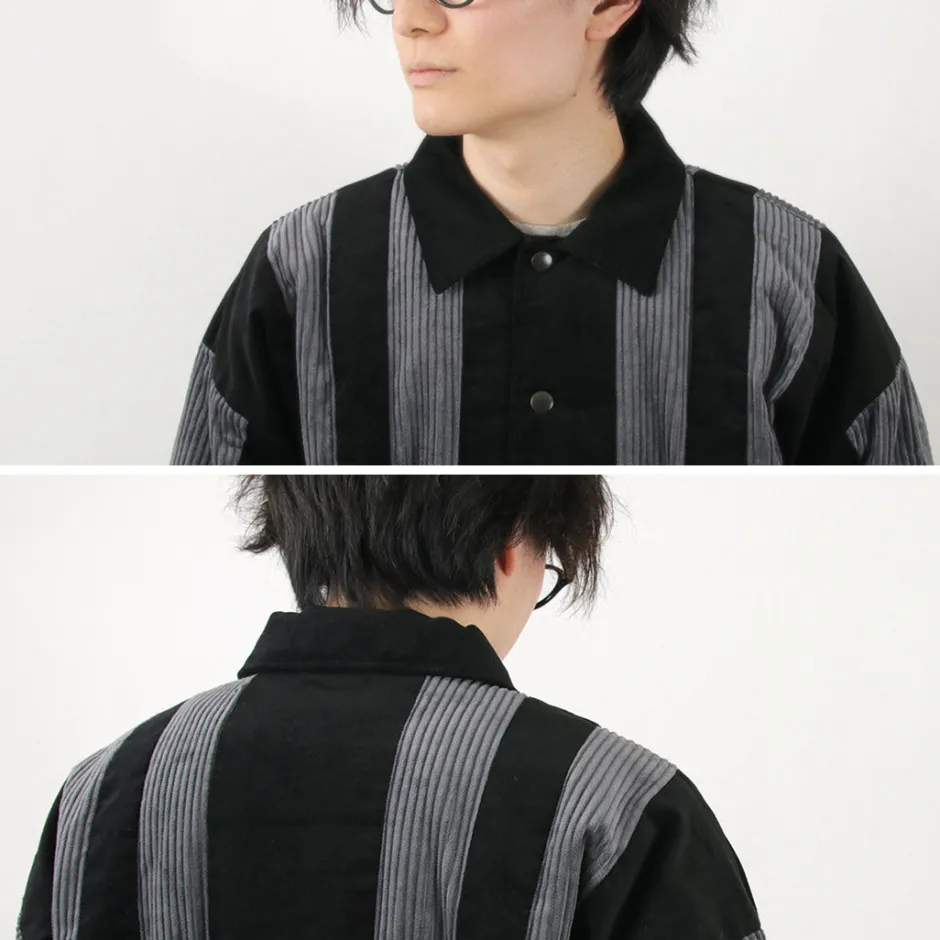 Jackets^SON OF THE CHEESE / Striped Corduroy Jacket black