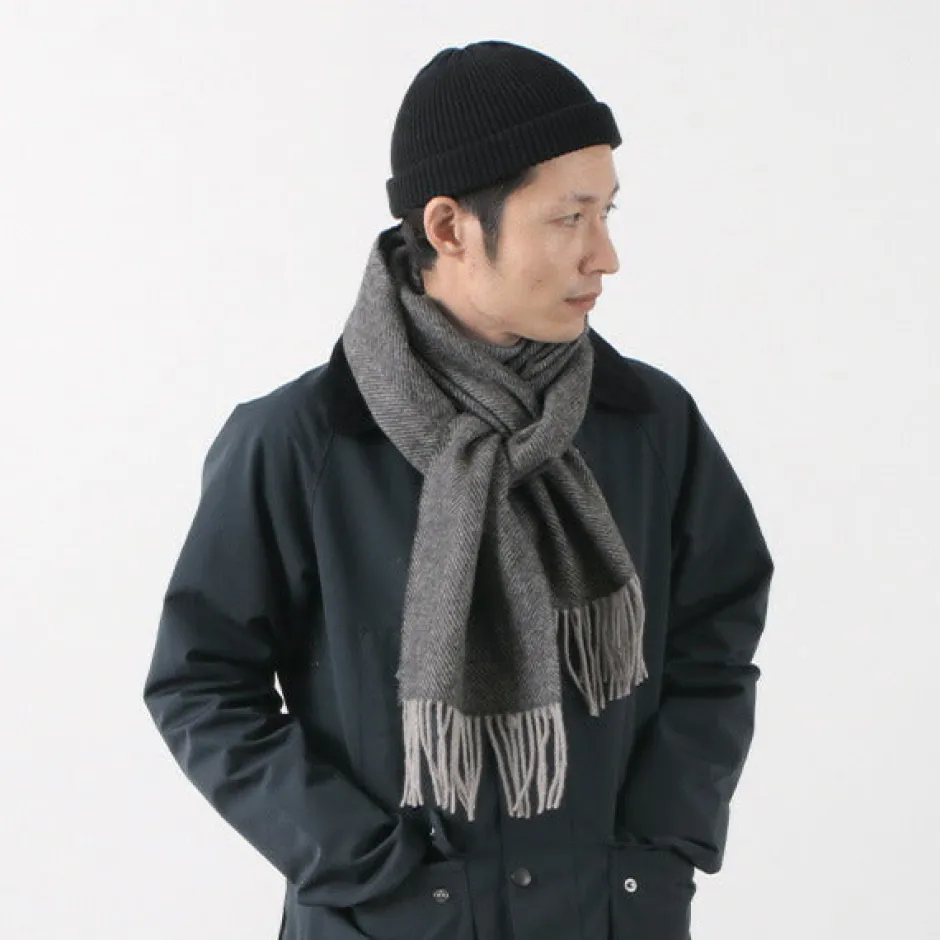 Scarfs^TWEED MILL / Lamb Wool Scarf Herringbone