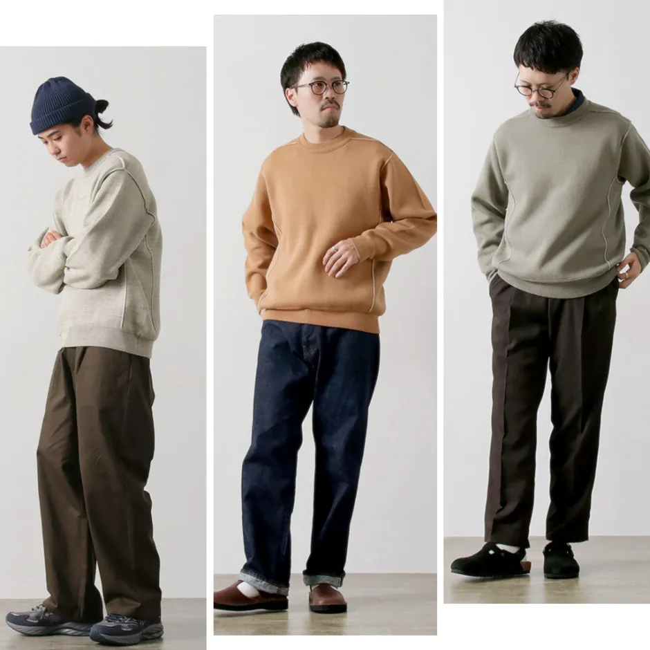 Knits^UNDYED / Knit Double Face Trim Crew Colored Organic Cotton