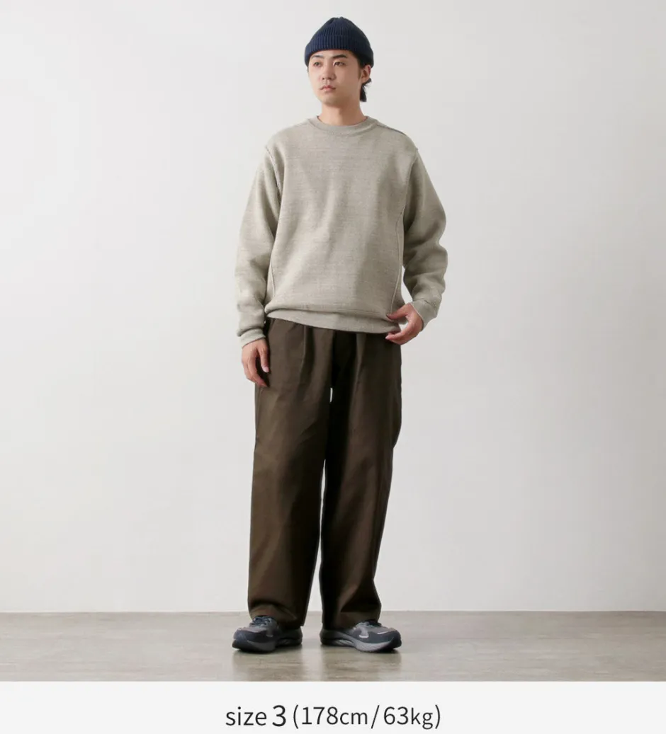 Knits^UNDYED / Knit Double Face Trim Crew Colored Organic Cotton