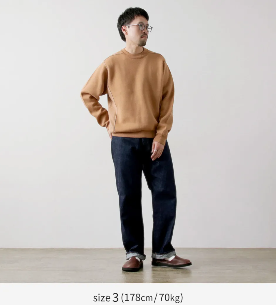 Knits^UNDYED / Knit Double Face Trim Crew Colored Organic Cotton