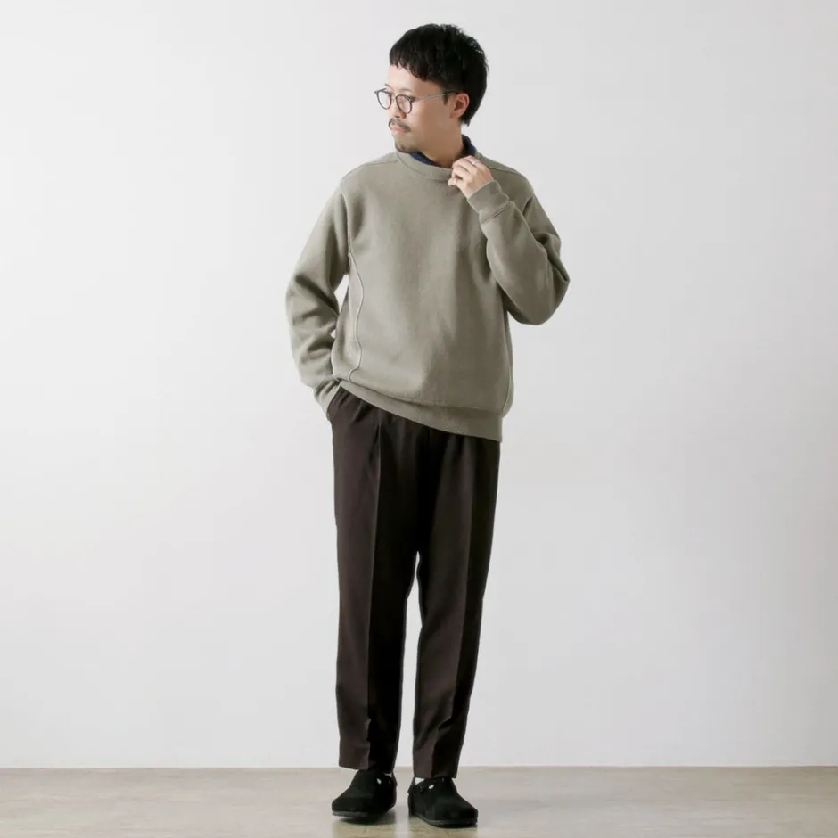Knits^UNDYED / Knit Double Face Trim Crew Colored Organic Cotton
