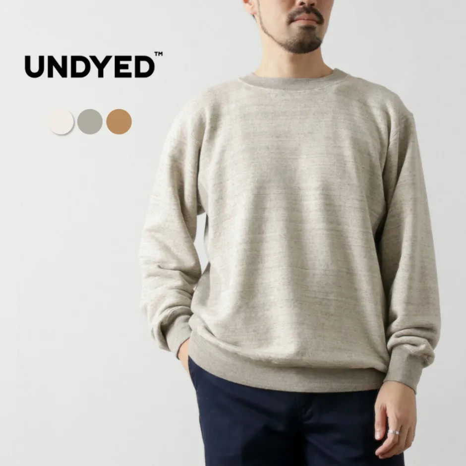 Sweatshirts^UNDYED / Lined Crew Neck Sweatshirt Colored Organic Cotton