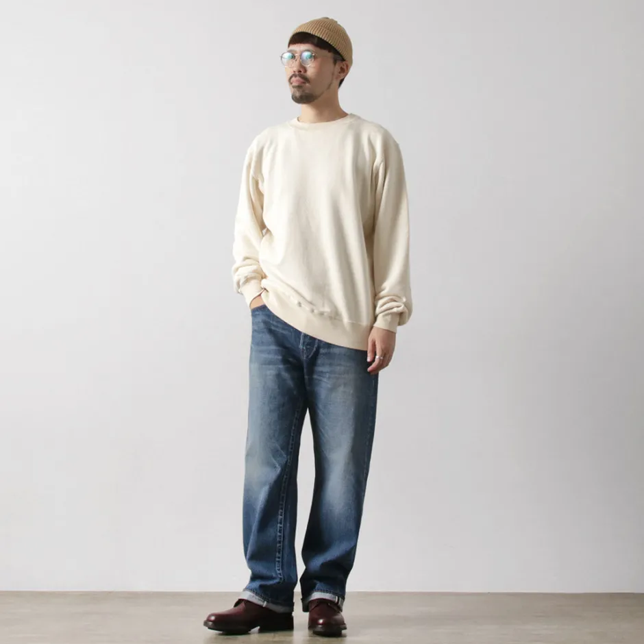 Sweatshirts^UNDYED / Lined Crew Neck Sweatshirt Colored Organic Cotton