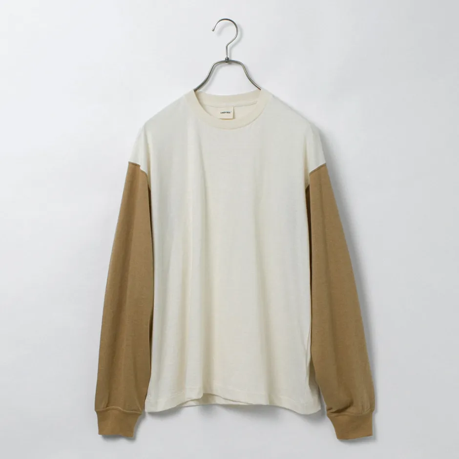 T-Shirts^UNDYED / Long Sleeve Combi T-Shirt Colored Organic Cotton