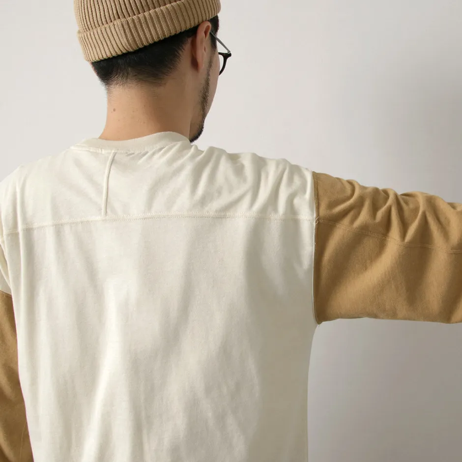 T-Shirts^UNDYED / Long Sleeve Combi T-Shirt Colored Organic Cotton