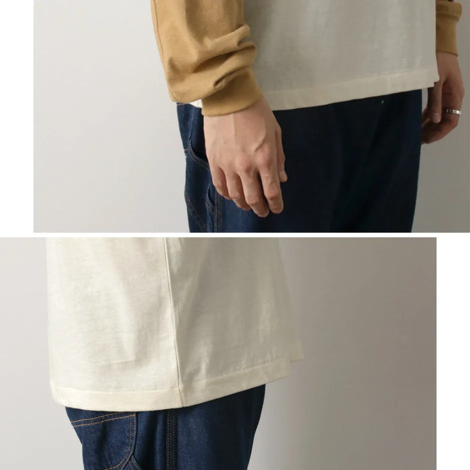 T-Shirts^UNDYED / Long Sleeve Combi T-Shirt Colored Organic Cotton