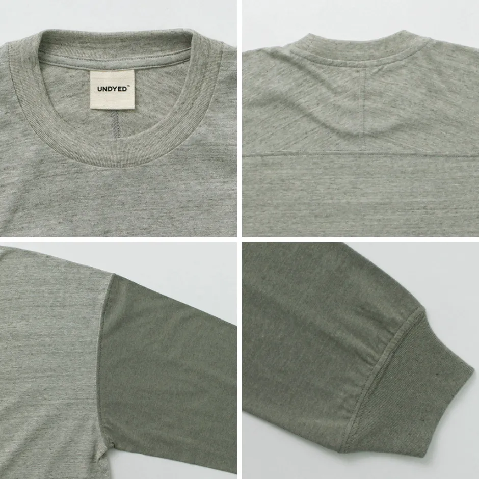 T-Shirts^UNDYED / Long Sleeve Combi T-Shirt Colored Organic Cotton