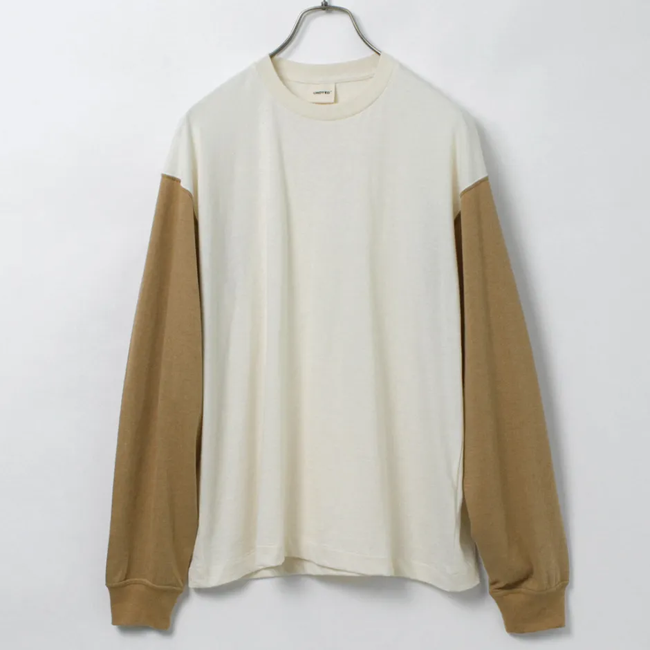 T-Shirts^UNDYED / Long Sleeve Combi T-Shirt Colored Organic Cotton