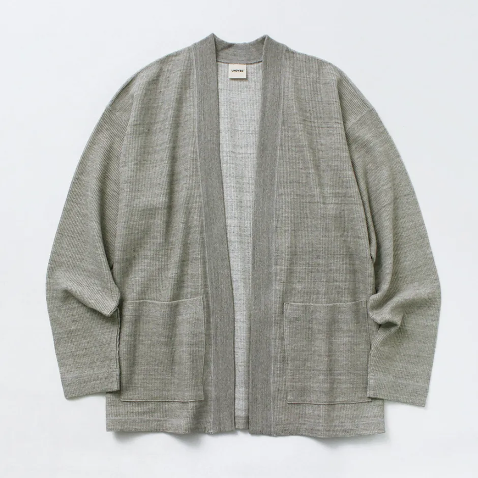 Cardigans^UNDYED / Waffle Cardigan Colored Organic Cotton