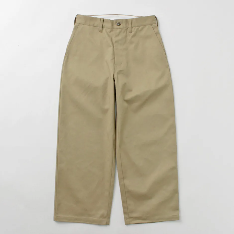 Work Pants & Chinos^UNIVERSAL OVERALL / Heritage T/C Volume Trousers STONE CARVERE