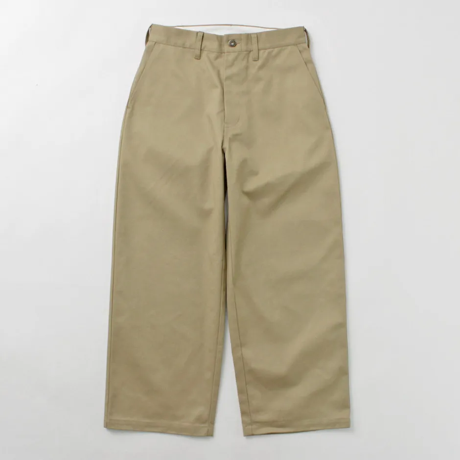 Work Pants & Chinos^UNIVERSAL OVERALL / Heritage T/C Volume Trousers STONE CARVERE