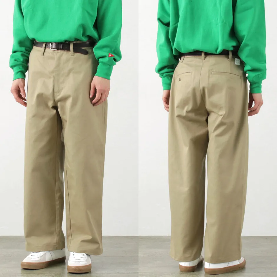 Work Pants & Chinos^UNIVERSAL OVERALL / Heritage T/C Volume Trousers STONE CARVERE