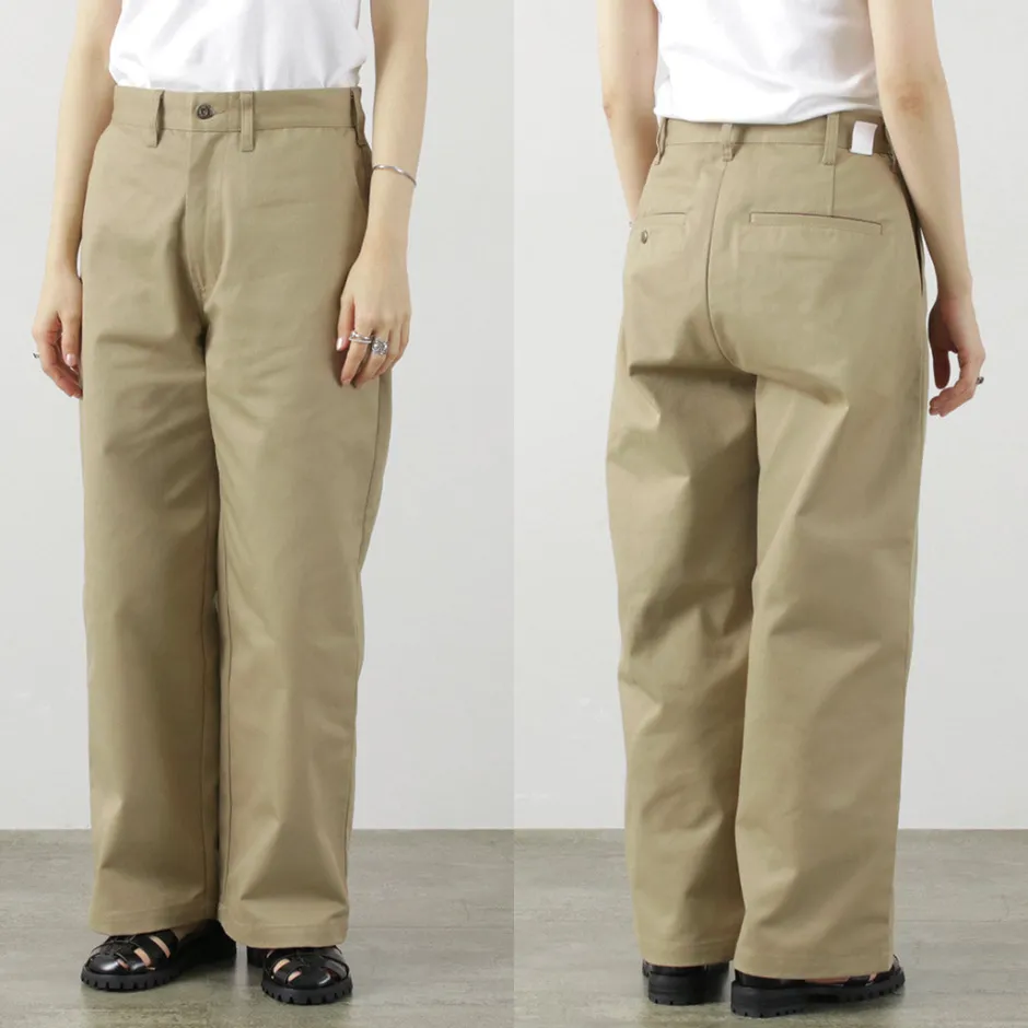 Work Pants & Chinos^UNIVERSAL OVERALL / Heritage T/C Volume Trousers STONE CARVERE