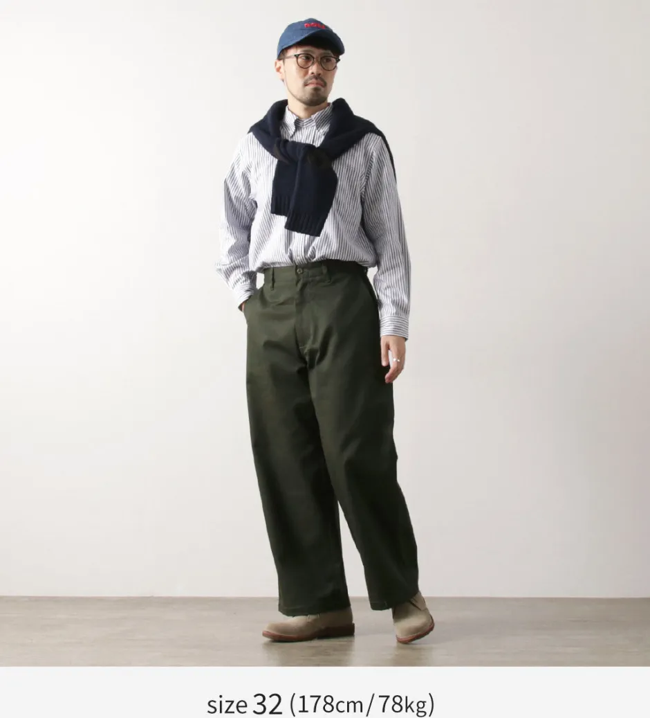 Work Pants & Chinos^UNIVERSAL OVERALL / Heritage T/C Volume Trousers STONE CARVERE