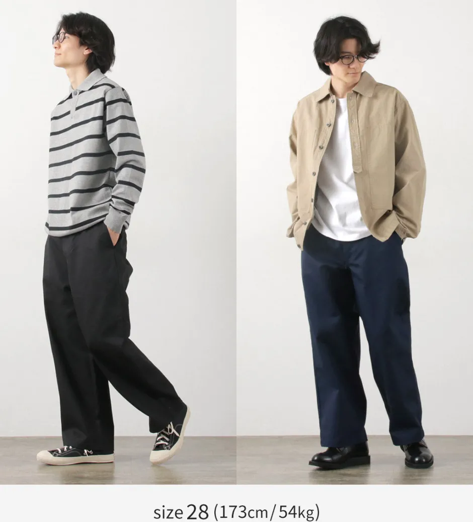Work Pants & Chinos^UNIVERSAL OVERALL / Heritage T/C Volume Trousers STONE CARVERE