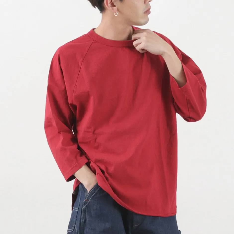 T-Shirts^WALLA WALLA SPORT / Three quarter sleeves Baseball T-Shirt Solid