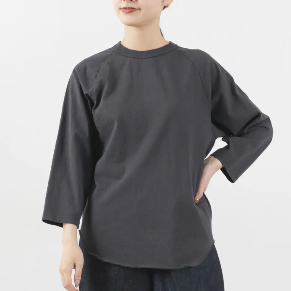 T-Shirts^WALLA WALLA SPORT / Three quarter sleeves Baseball T-Shirt Solid