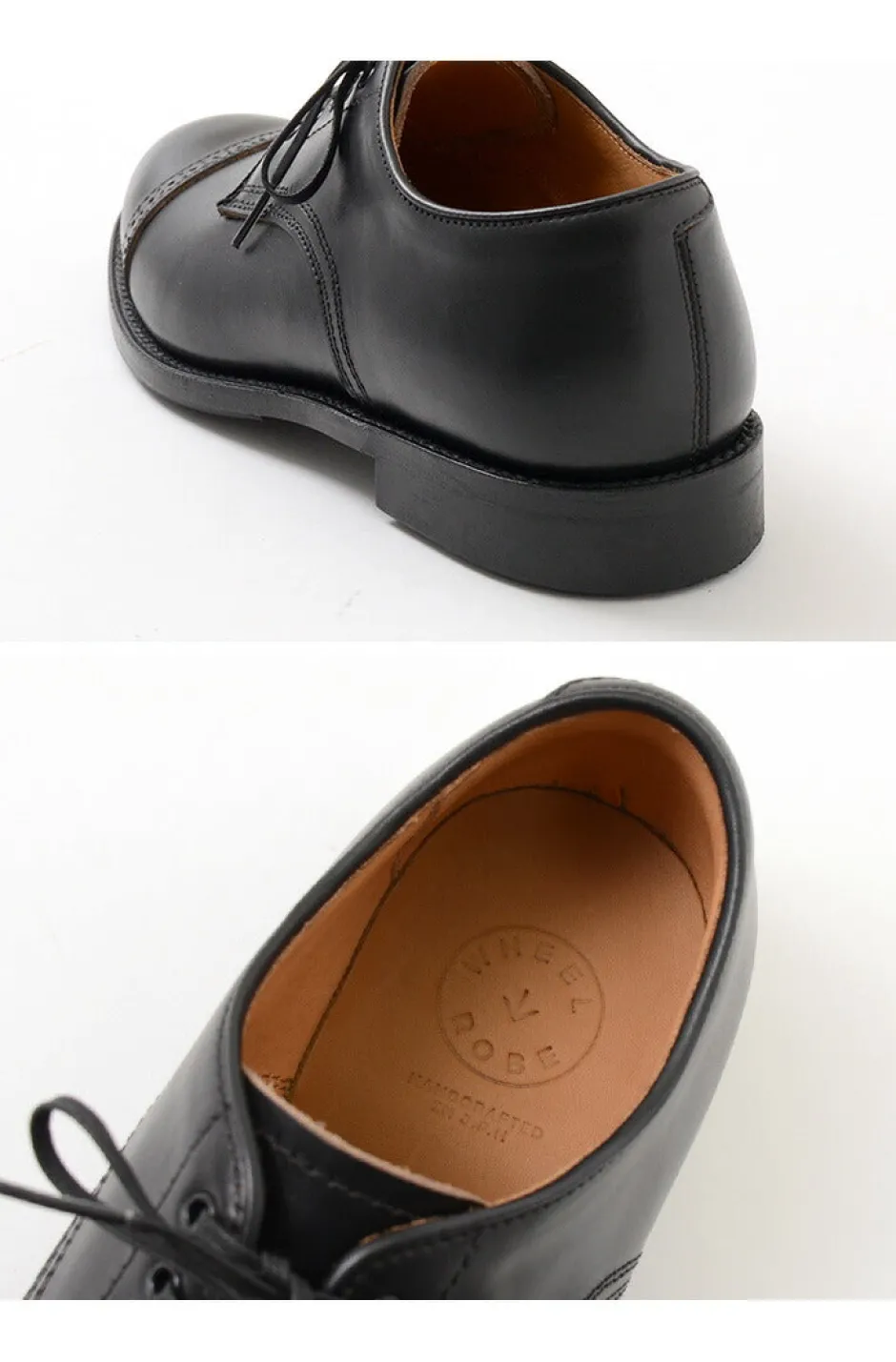 wheelrobe__punched_cap_toe_derby_shoes_13.webp Leather Shoes & Boots^WHEELROBE / Punched Cap Toe Derby Shoes
