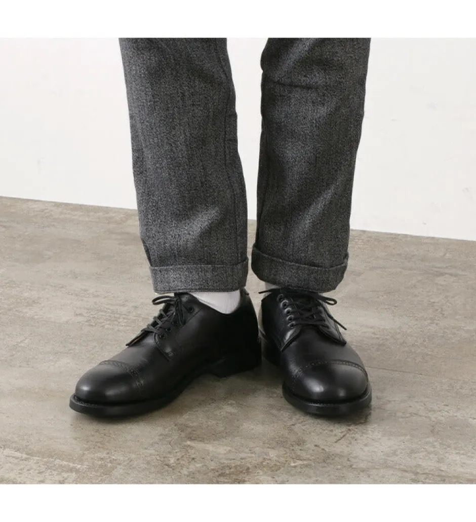 wheelrobe__punched_cap_toe_derby_shoes_4.webp Leather Shoes & Boots^WHEELROBE / Punched Cap Toe Derby Shoes