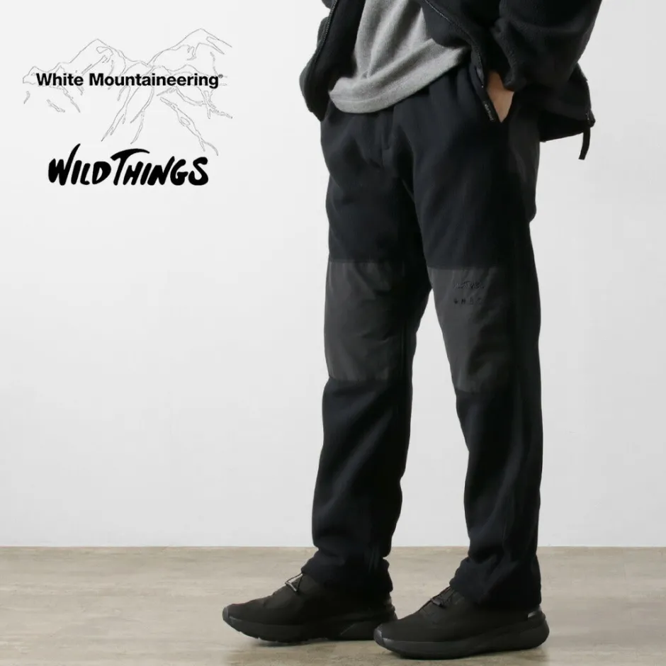 white_mountaineering__wild_things_collaboration_fleece_pants_2.webp Trousers^WHITE MOUNTAINEERING / WILD THINGS Collaboration Fleece Pants black