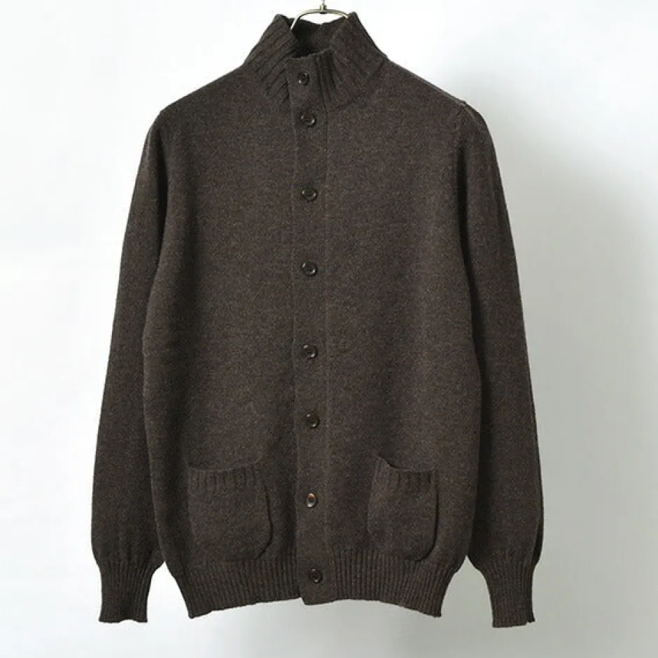 Cardigans^WILLIAM LOCKIE / Lambs Wool Turtleneck Cardigan