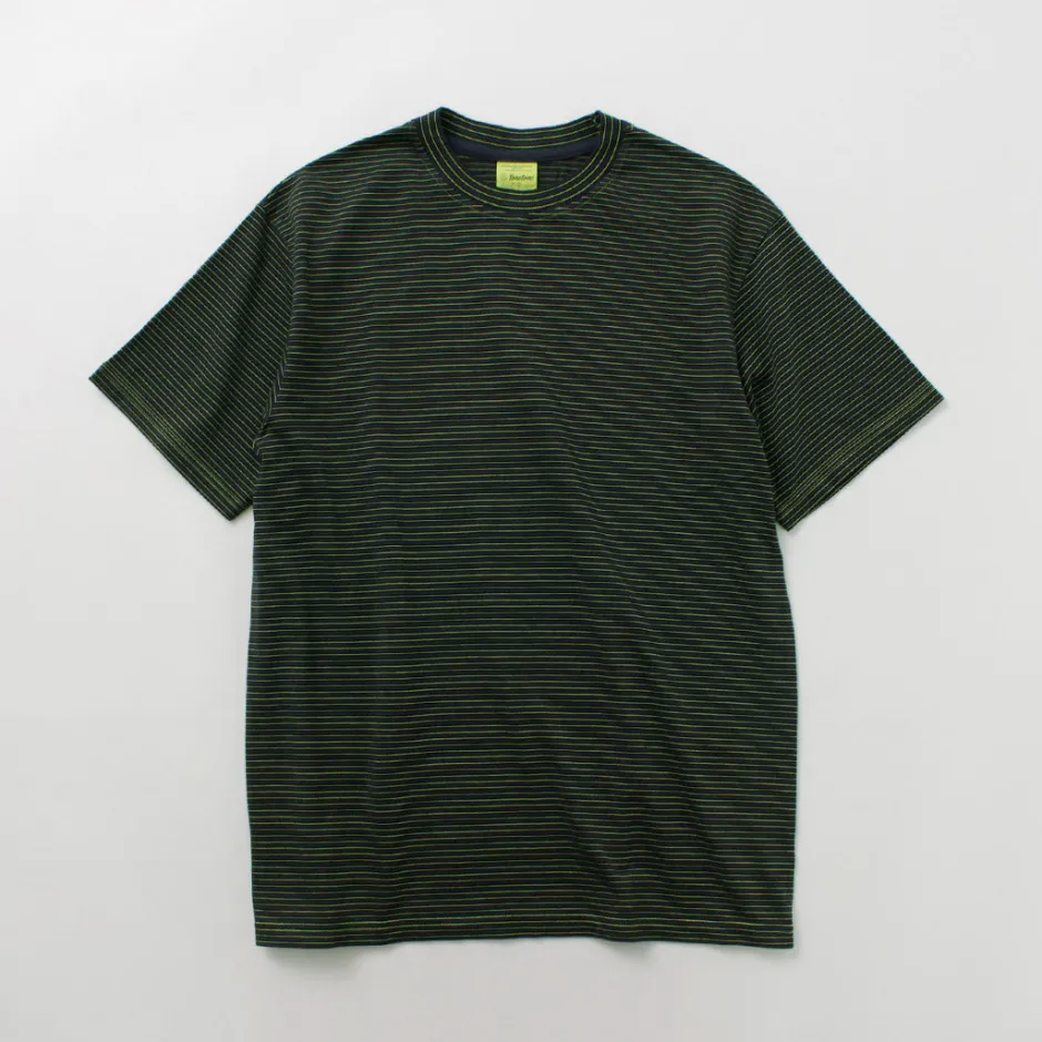 T-Shirts^YONETOMI NEW BASIC / Garment Dye Striped T-Shirt
