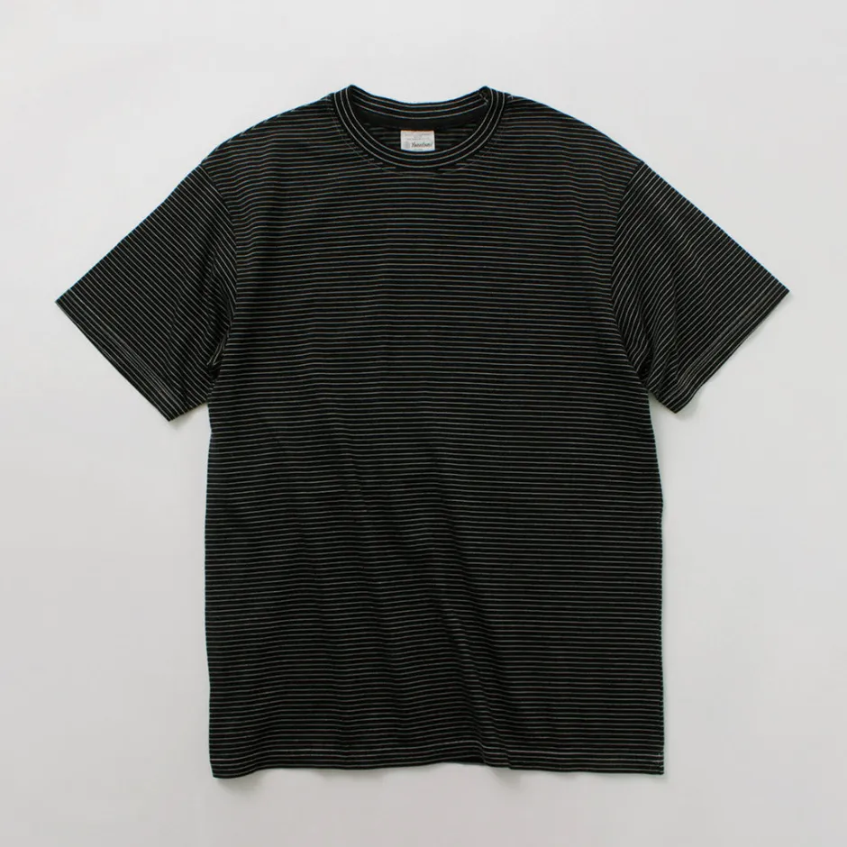 T-Shirts^YONETOMI NEW BASIC / Garment Dye Striped T-Shirt