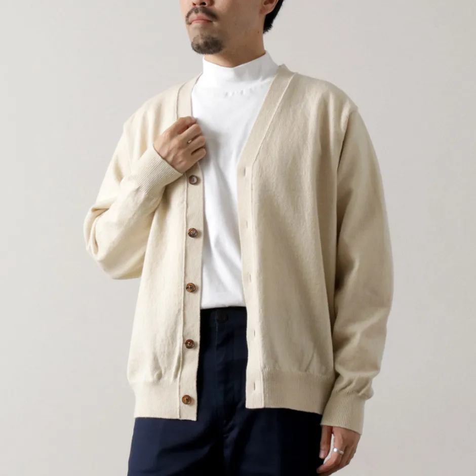 Cardigans^YONETOMI NEW BASIC / Rigid Cashmere Knit Cardigan kinari