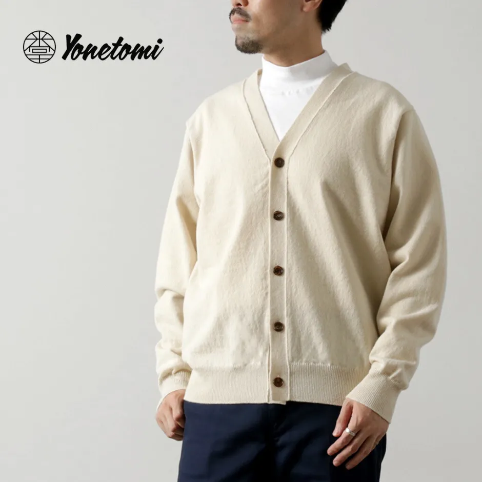 yonetomi_new_basic__rigid_cashmere_knit_cardigan_2.webp Cardigans^YONETOMI NEW BASIC / Rigid Cashmere Knit Cardigan kinari
