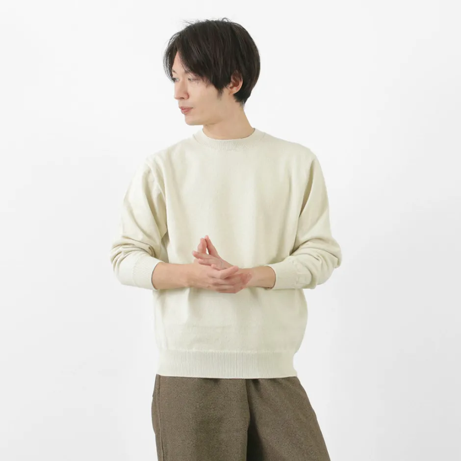 Knits^YONETOMI NEW BASIC / Rigid Cashmere Knit Pullover beige