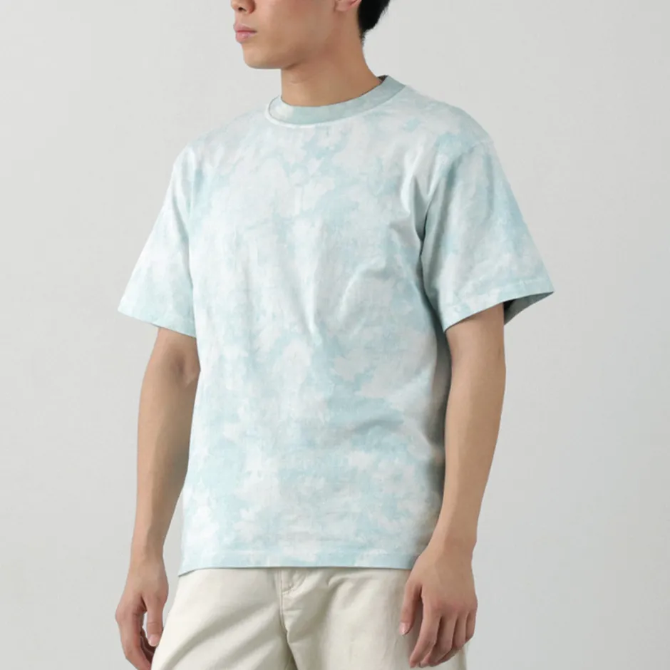 T-Shirts^YONETOMI NEW BASIC / Yonetomi×Watanabes garment dye T-shirt lightblue